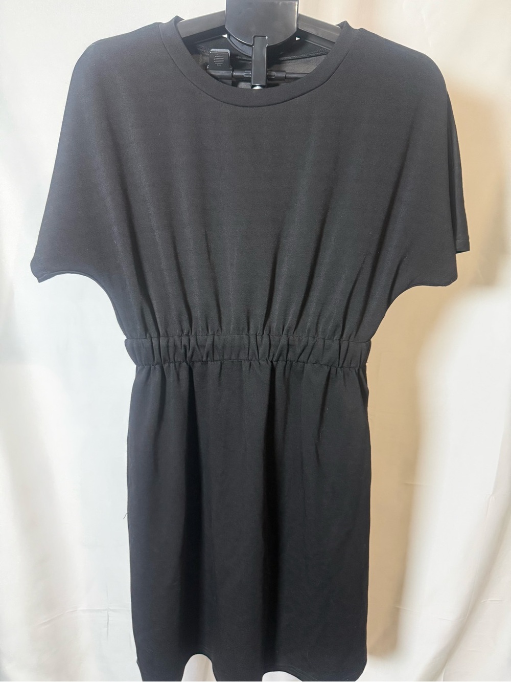 Classic Black Elastic-Waist Women’s Dress